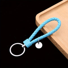10pcs Leather Rope Keychain Car Pendant Keyring Accessories