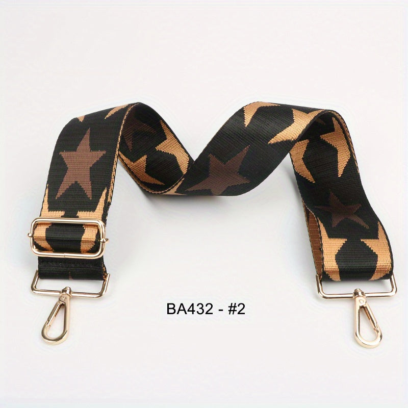 Stylish Star Pattern Bag Strap Adjustable Lightweight Shoulder Travel Accessory