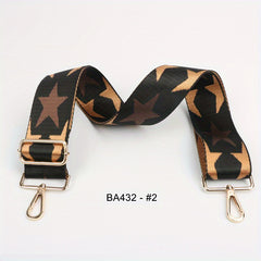 Stylish Star Pattern Bag Strap Adjustable Lightweight Shoulder Travel Accessory