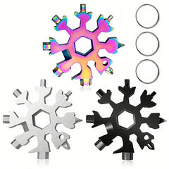 18 in 1 Snow Tool Card Multifunctional Snow Screwdriver Snow Wrench & Snowflake