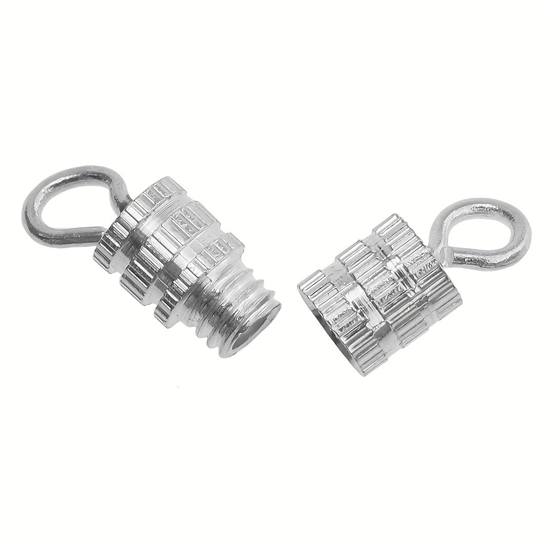 30pcs Silver Plated Thread Mouth Screw Buckle for DIY Bracelet Necklace