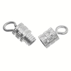 30pcs Silver Plated Thread Mouth Screw Buckle for DIY Bracelet Necklace
