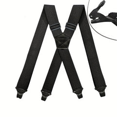 Men's Adjustable Elastic Suspenders For Trousers Braces with 4 Clips