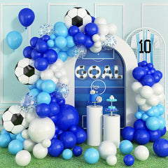 Football Balloon Arch Set & Light Wreath Set - 103pcs Football Party Decor