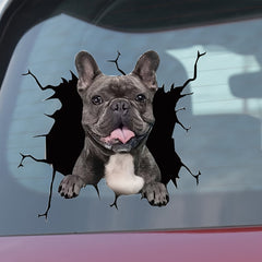 French Bulldog Car Sticker Rear Window Puppy 3D Simulation Vinyl Decal