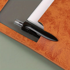 Business Faux Leather File Bag A4 Waterproof Office Storage Bag