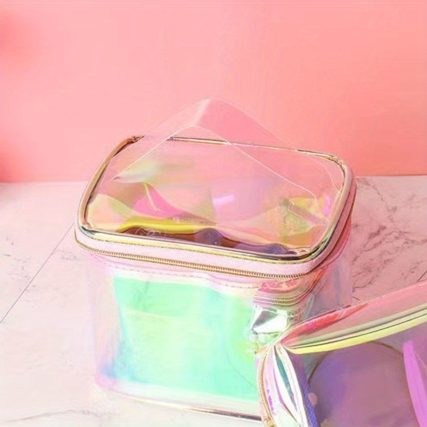 Waterproof Transparent Makeup Bag Zipper Cosmetic Organizer