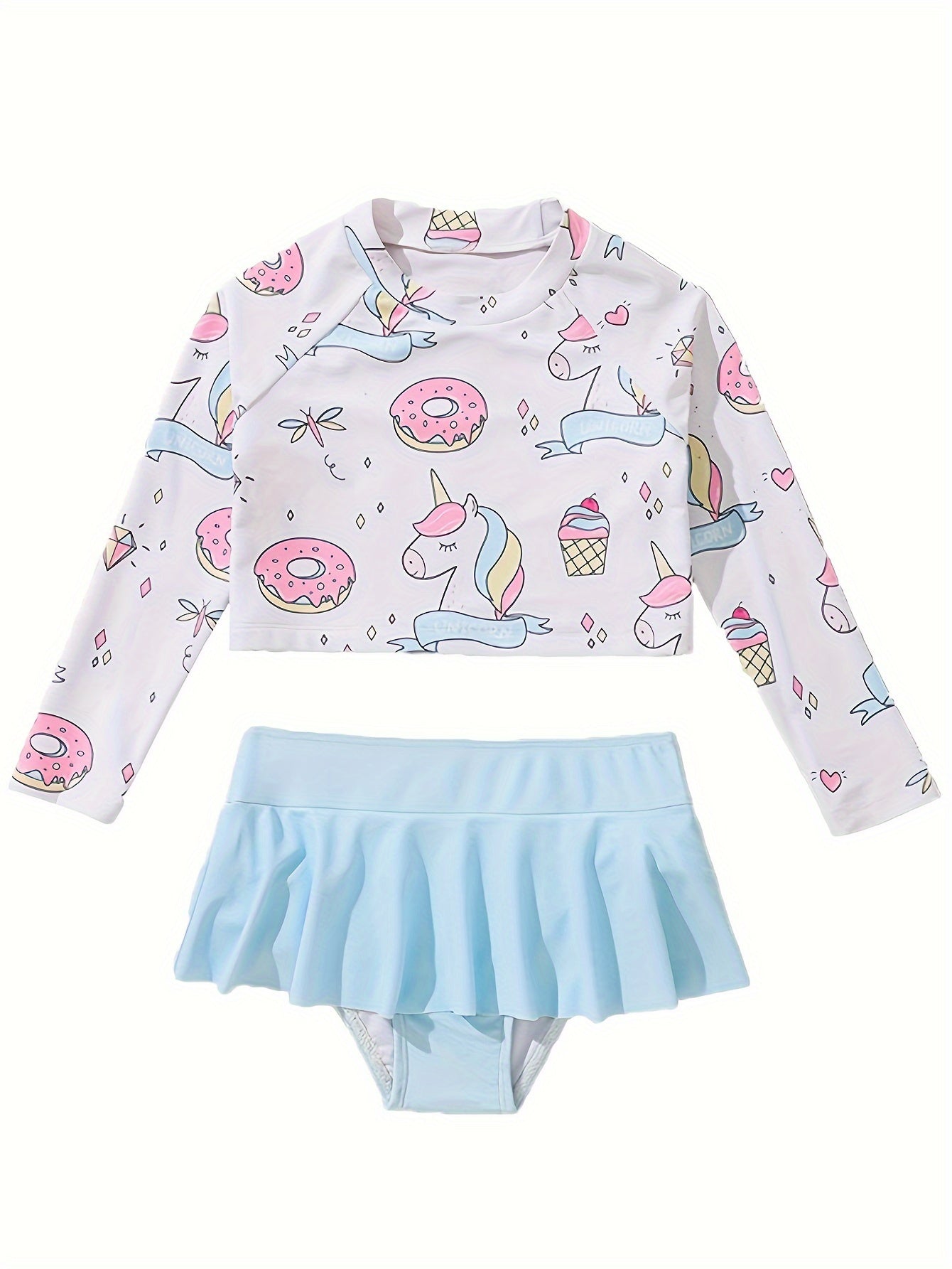 Donut & Unicorn Swimwear Set for Girls