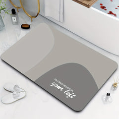 Geometric Pattern Floor Mat Soft Bath Rug Diatom Mud Bath Mat Absorbent Carpet
