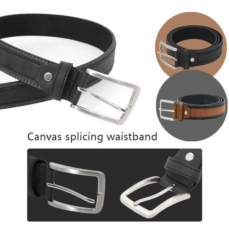 Men's PU Leather Pin Buckle Belt Casual Jeans Belt
