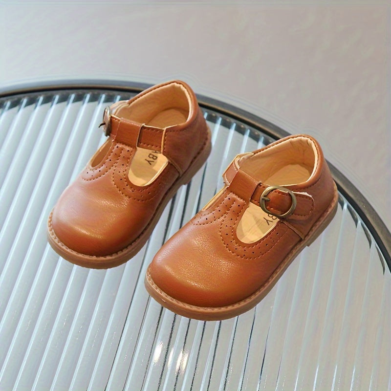 Vintage Solid Flat Shoes For Girls Spring Walking Shoes