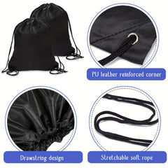 2pcs Drawstring Backpacks Large Capacity Swimming Bag Sports Supplies