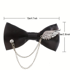 Metal Chain Double Layer Bow Tie Men's Party Dress Bow