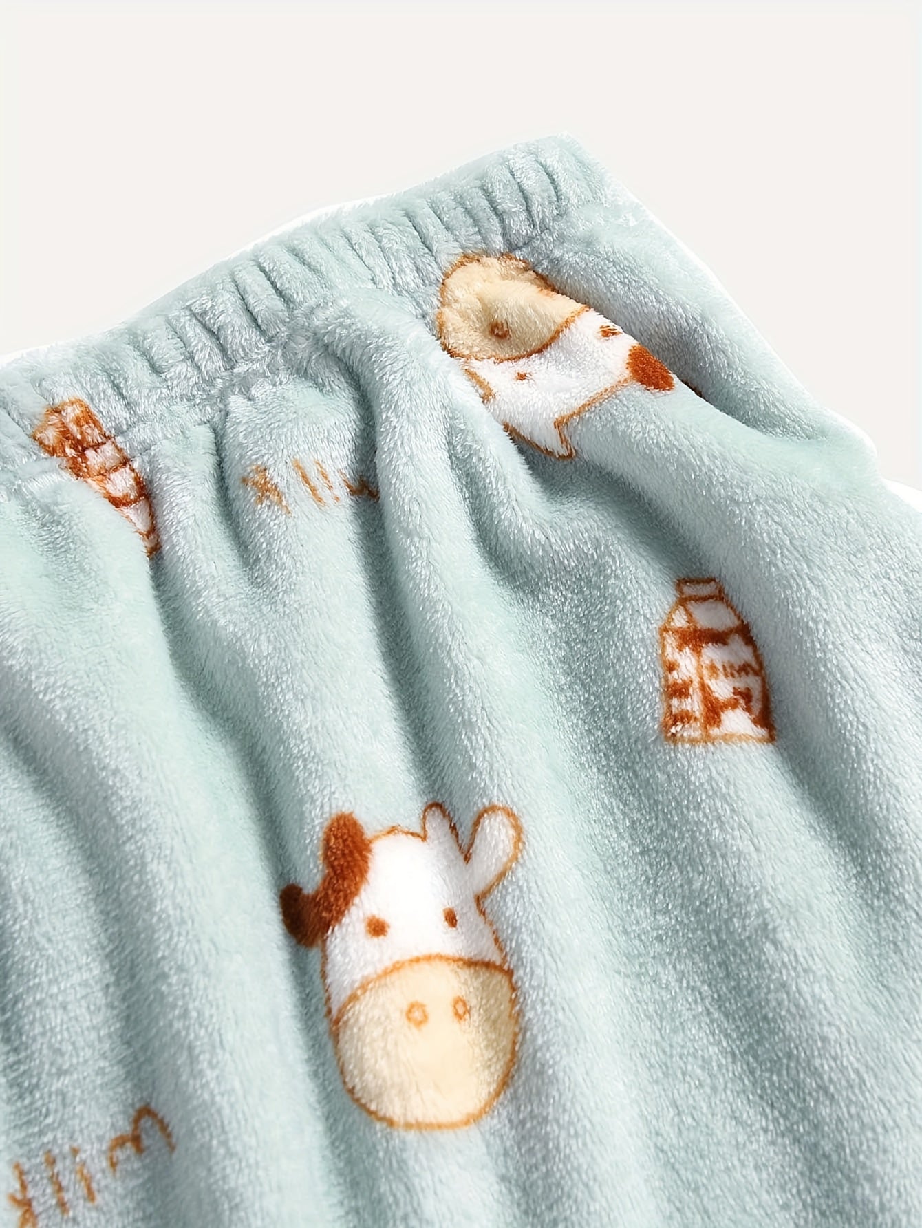 Cow & Milk Print Pajamas Set