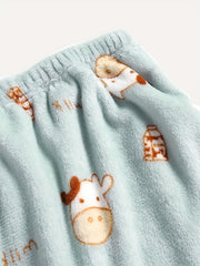 Cow & Milk Print Pajamas Set