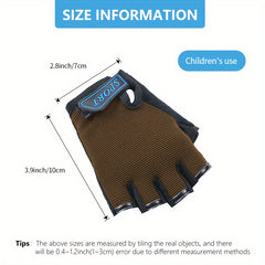 Kids Cartoon Half Section Outdoor Sports Gloves