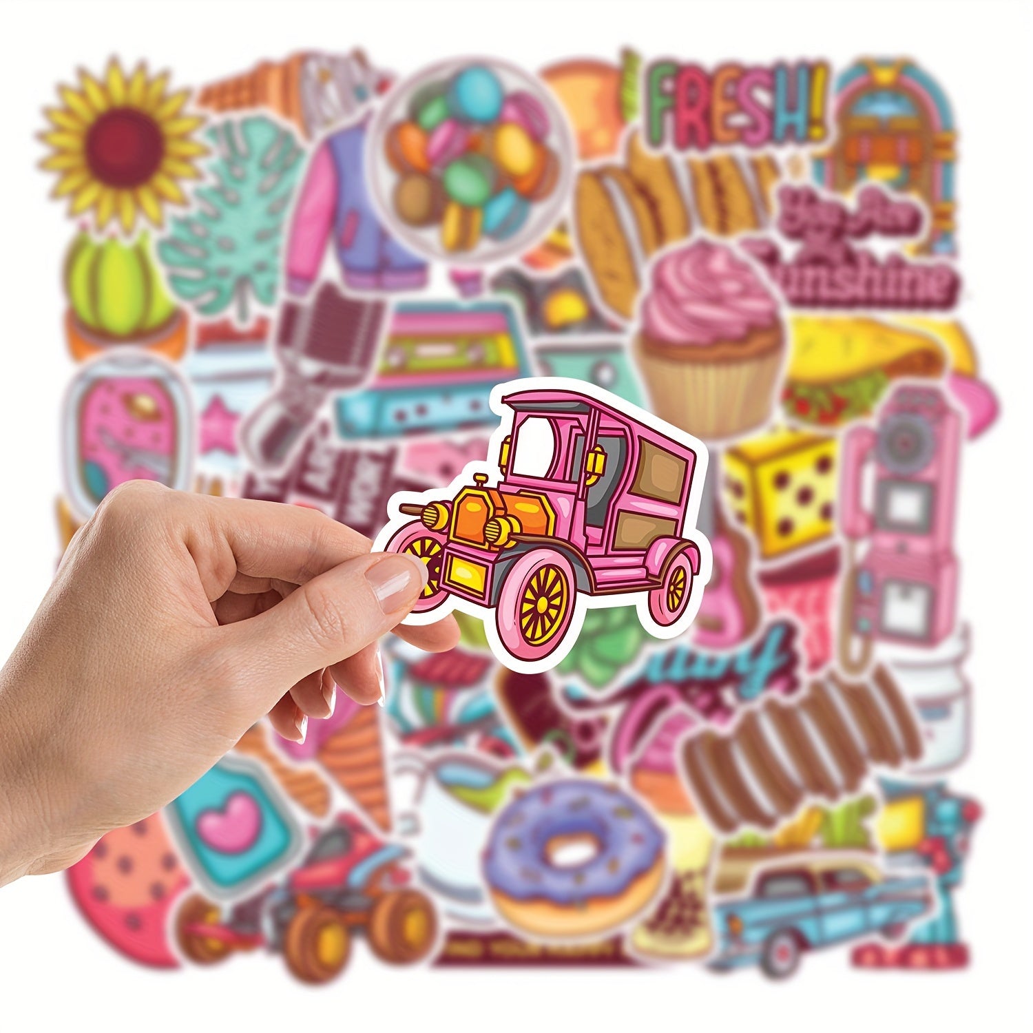 50pcs Water Bottle Stickers Vinyl Waterproof Laptop Skateboard Computer Stickers
