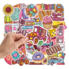 50pcs Water Bottle Stickers Vinyl Waterproof Laptop Skateboard Computer Stickers