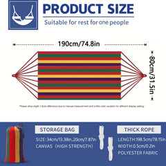 Portable Camping Hammock With Tree Straps