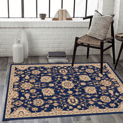 Dark American Classic Pattern Large Area Carpet