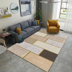 Soft Abstract Area Rug - Non-Slip Bedroom Carpet