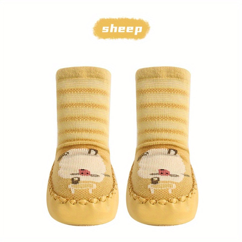Baby Toddler Cartoon Animals Shoe Socks Dot Glue Floor Socks