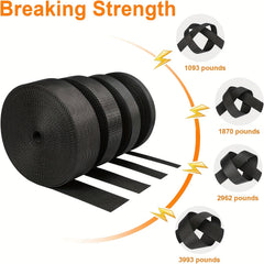 Heavy Duty Nylon Webbing Strap 11 Yard Roll DIY Repair Indoor Outdoor Gear
