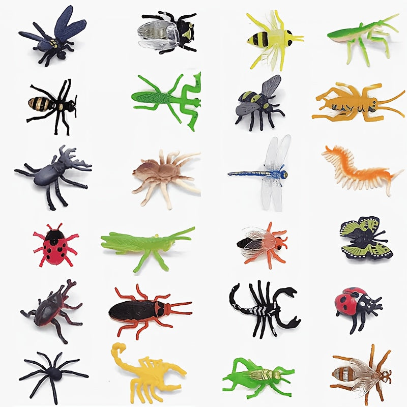 26pcs Vibrant PVC Insect Toys Colorful Mockup Insects for Kids Science Learning