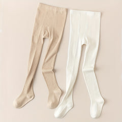 2pcs Plain Breathable Tights Leggings for Girls