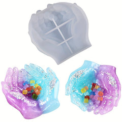 Candle Tray Silicone Mold DIY Hand Dish Flower Pot Resin Storage Box Craft