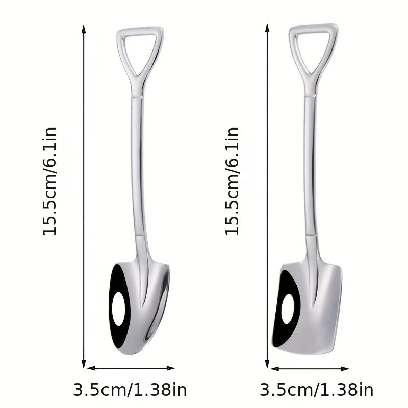 4pcs Stainless Steel Coffee Shovel Spoon for Dessert Mixing