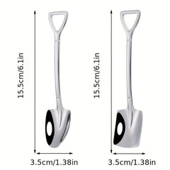 4pcs Stainless Steel Coffee Shovel Spoon for Dessert Mixing
