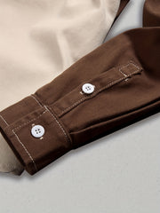 Men's Casual Button Up Long Sleeve Cotton Denim Shirt