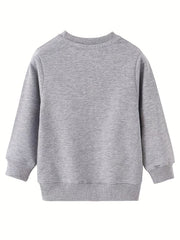 Kid's Dino Pattern Sweatshirt Crew Neck Long Sleeve Top