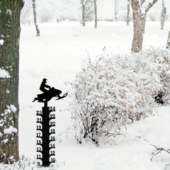 Snow Gauge Christmas Snowflake Snowfall Measuring Stick Garden Stakes