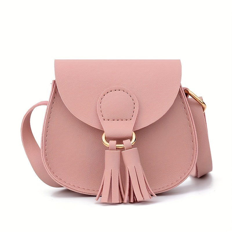 Girls Casual Tassel Shoulder Bag Crossbody Handbag Sweet PU Leather