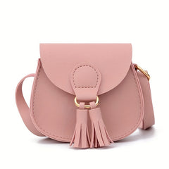 Girls Casual Tassel Shoulder Bag Crossbody Handbag Sweet PU Leather