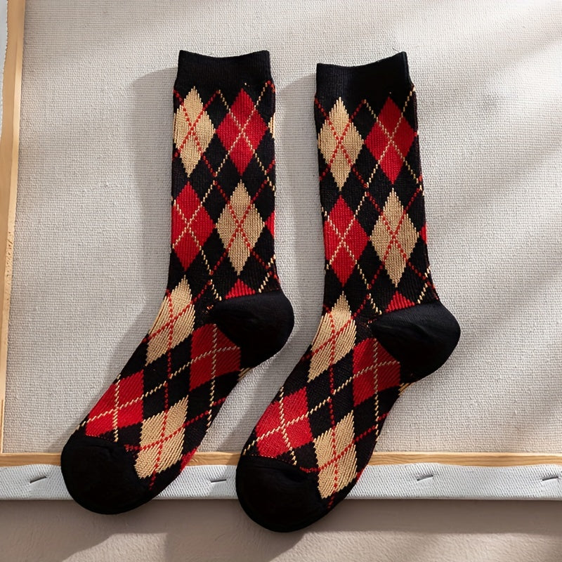 2 Pairs Girls Kids Crew Socks for Autumn Winter