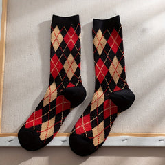 2 Pairs Girls Kids Crew Socks for Autumn Winter