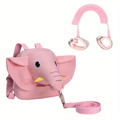 Kids Elephant Backpack with Anti-Loss Wristband Rope for School