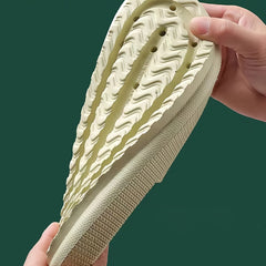 Men's Non Slip Pillow Slides Open Toe Slippers for Indoor Outdoor