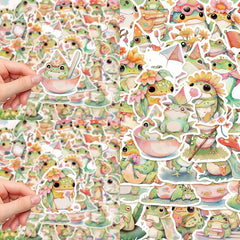 50pcs Fat Frog Graffiti Waterproof Stickers for Laptop Helmet Water