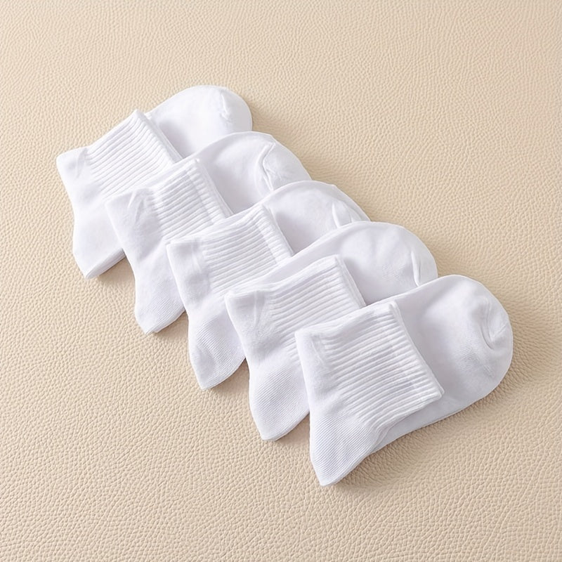 10 Pairs Short Solid Socks Women's Stockings & Hosiery