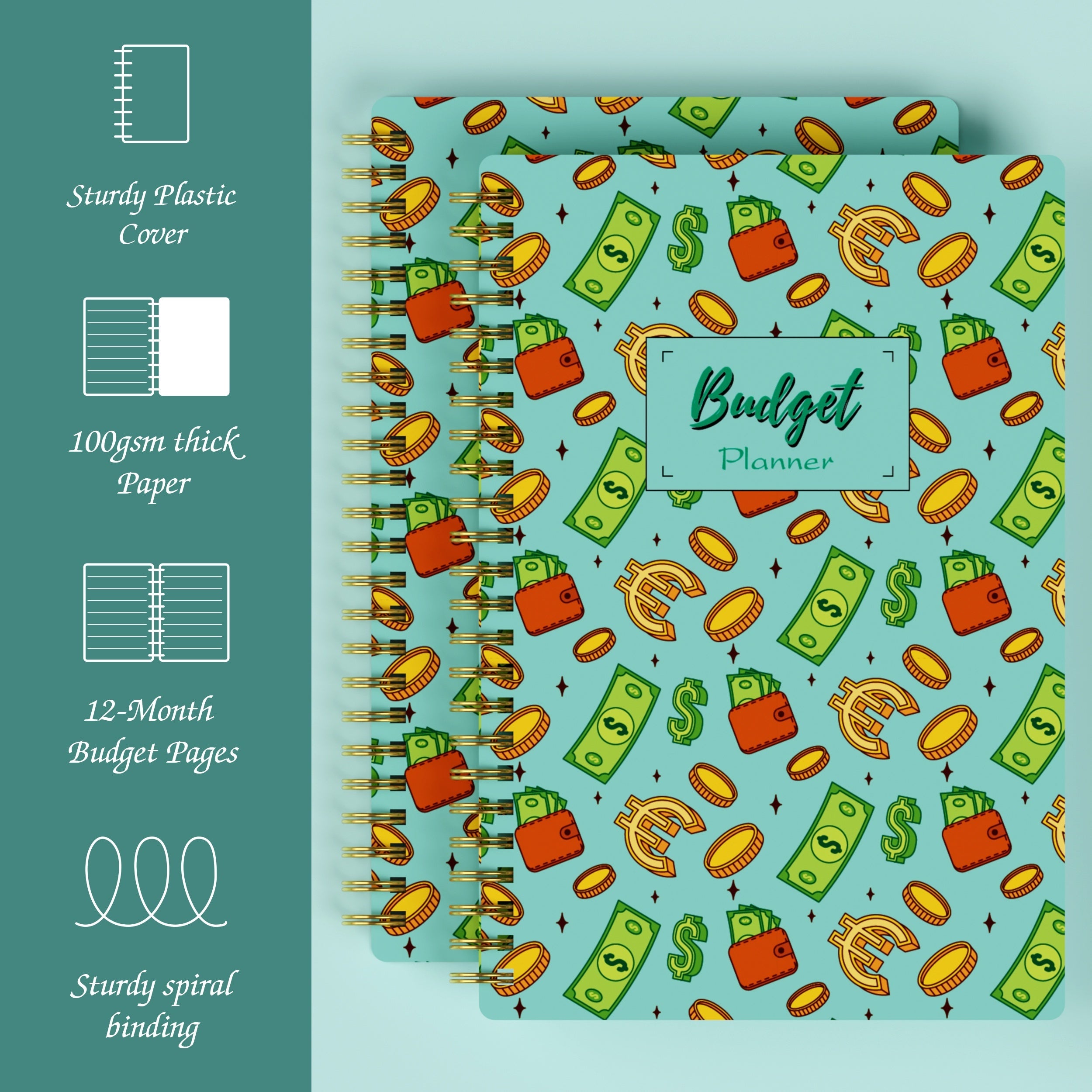 Budget Planner Monthly Finance Organizer Expense Tracker Notebook