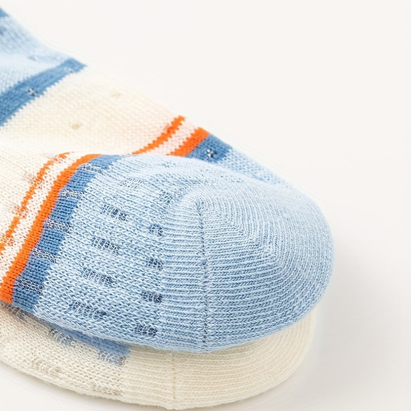 Kids Mesh Cotton Crew Socks Duck Pattern