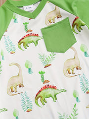 Dinosaur Print Long Sleeve Baby Bodysuit
