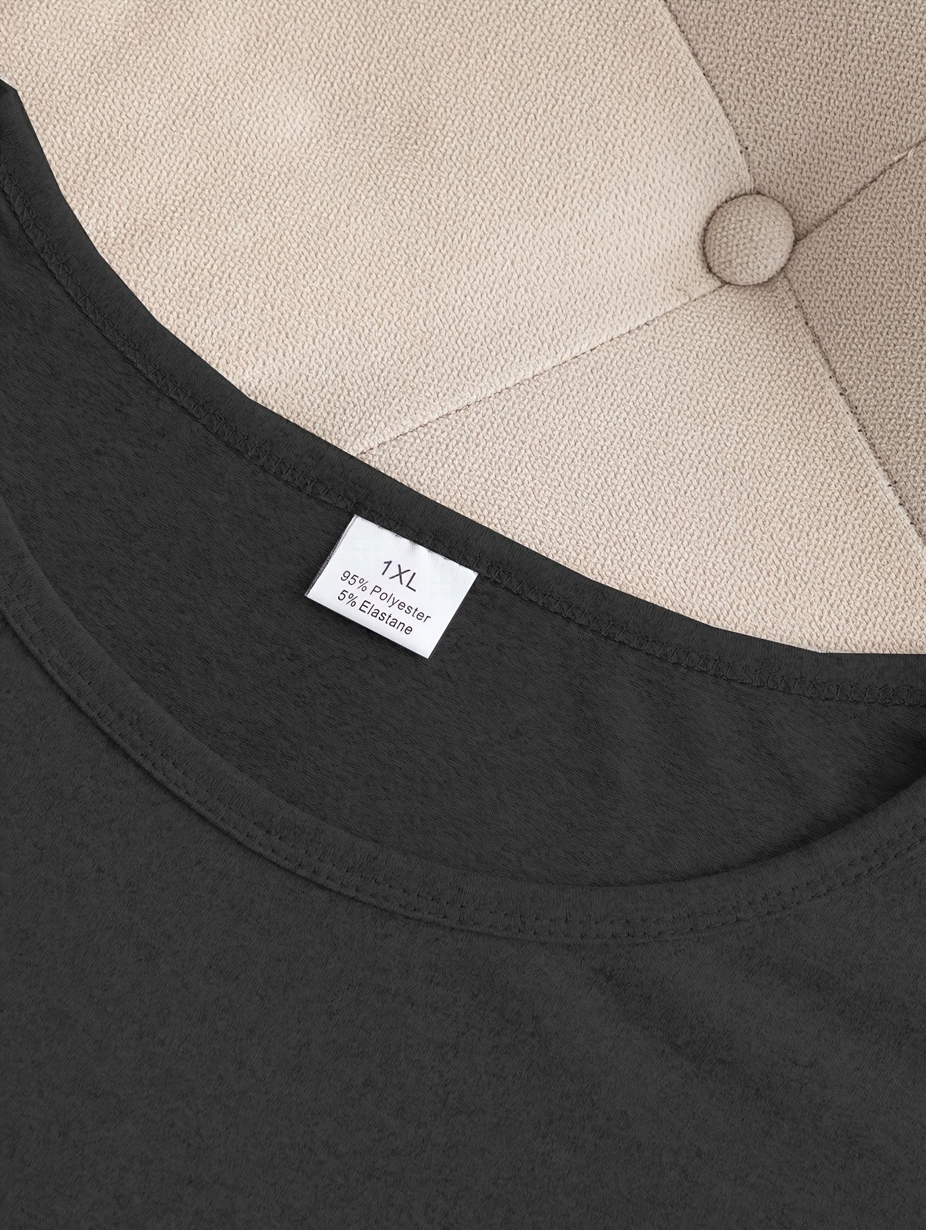 Casual Lounge Dress Women's Plus Slogan Print Round Neck Tee Dress