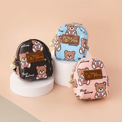 Cartoon Bear Mini Bag Coin Purse with Keychain