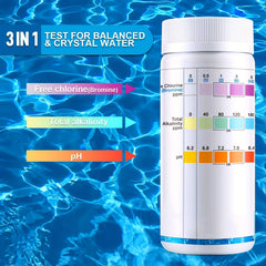 100pcs Hot Tub Test Strips 3 In 1 Pool Test Strips Accurate