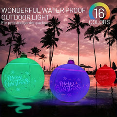 24" Rechargeable 16 Colors LED Light Inflatable Christmas Ball